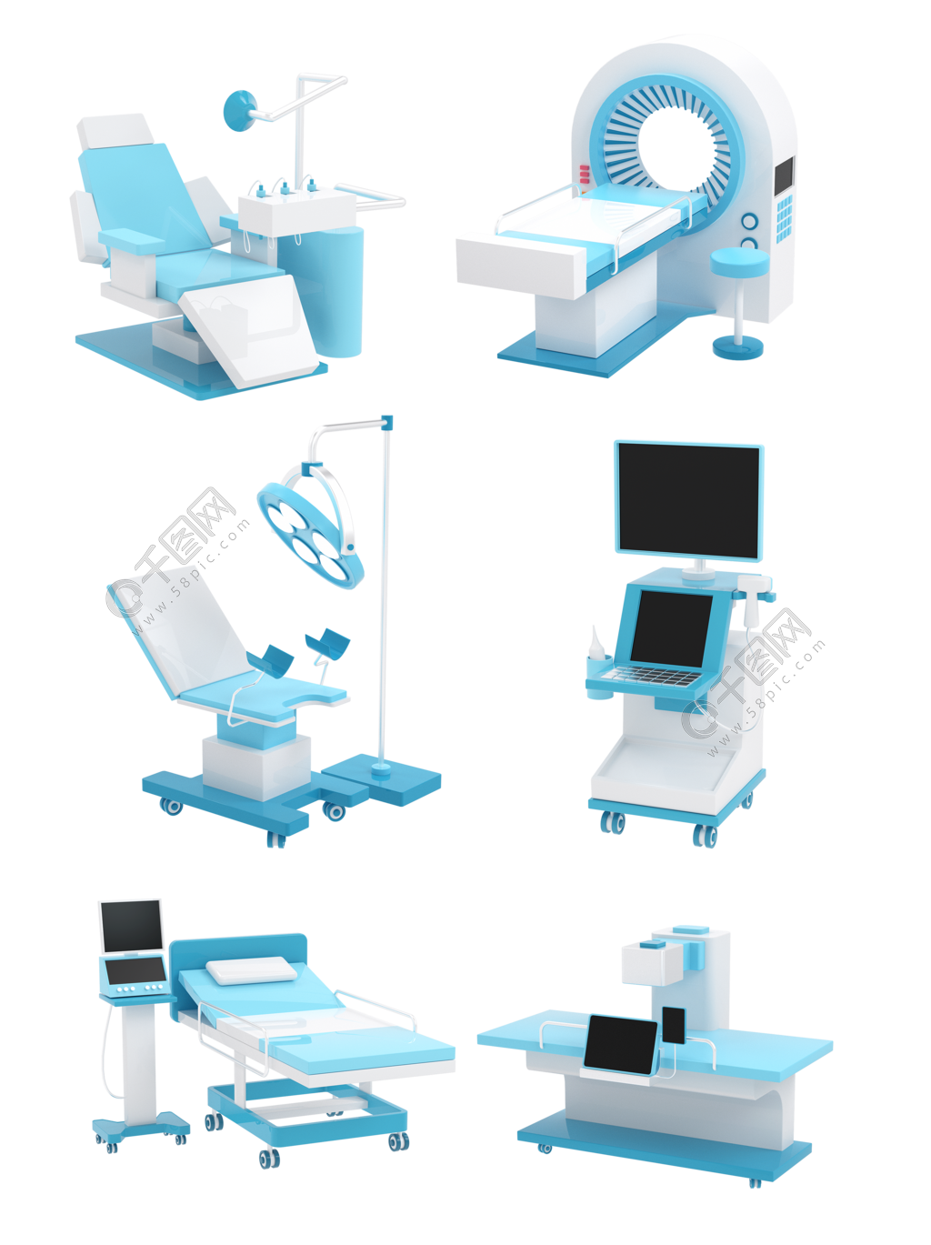 免费下载C4D医疗器械及婴童用品器材立体模型模板（编号43840735）
